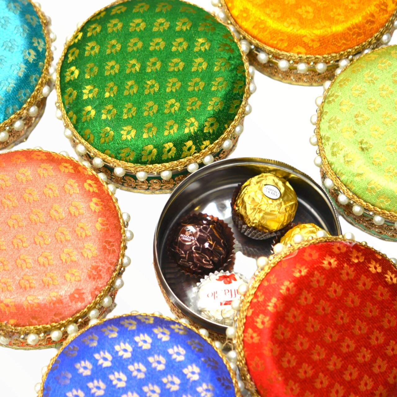 4 Ct Steel Ladoo Box 250 Grams Festival Special Stainless Steel Sweets Gift Box Perfect for Holi Diwali Rakhi Housewarmings Mithaai Desert Box